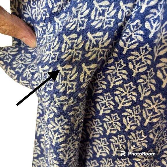 Talbots Short Sleeve Linen and Cotton Top with Ruched Detail Size X - Picture 7 of 9